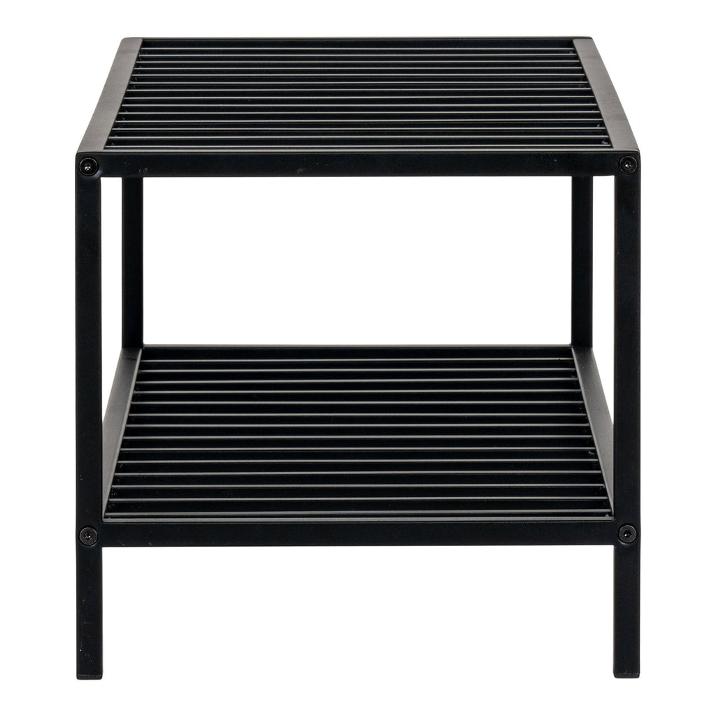 Vita Schoenenrek - Schoenenrek met 2 planken, zwart stalen frame 79x34 cm