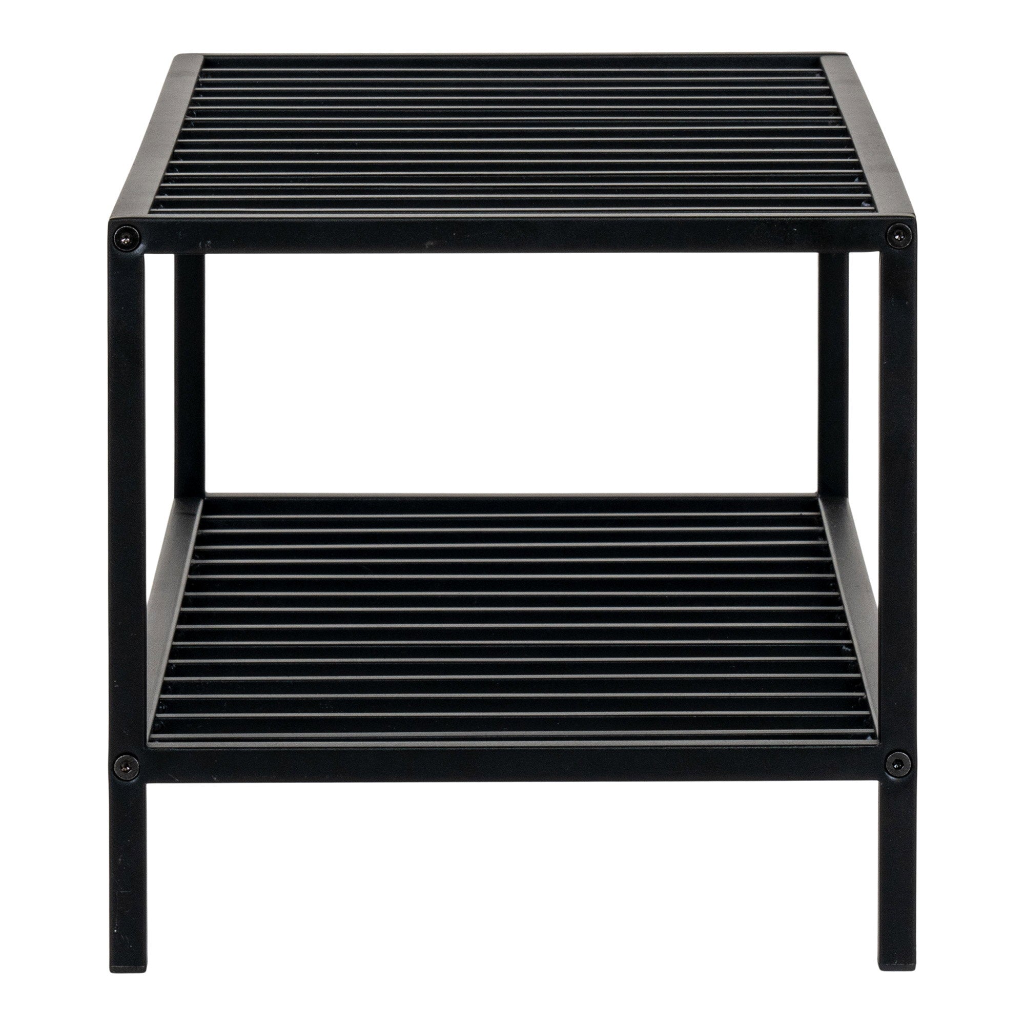 Vita Schoenenrek - Schoenenrek met 2 planken, zwart stalen frame 79x34 cm