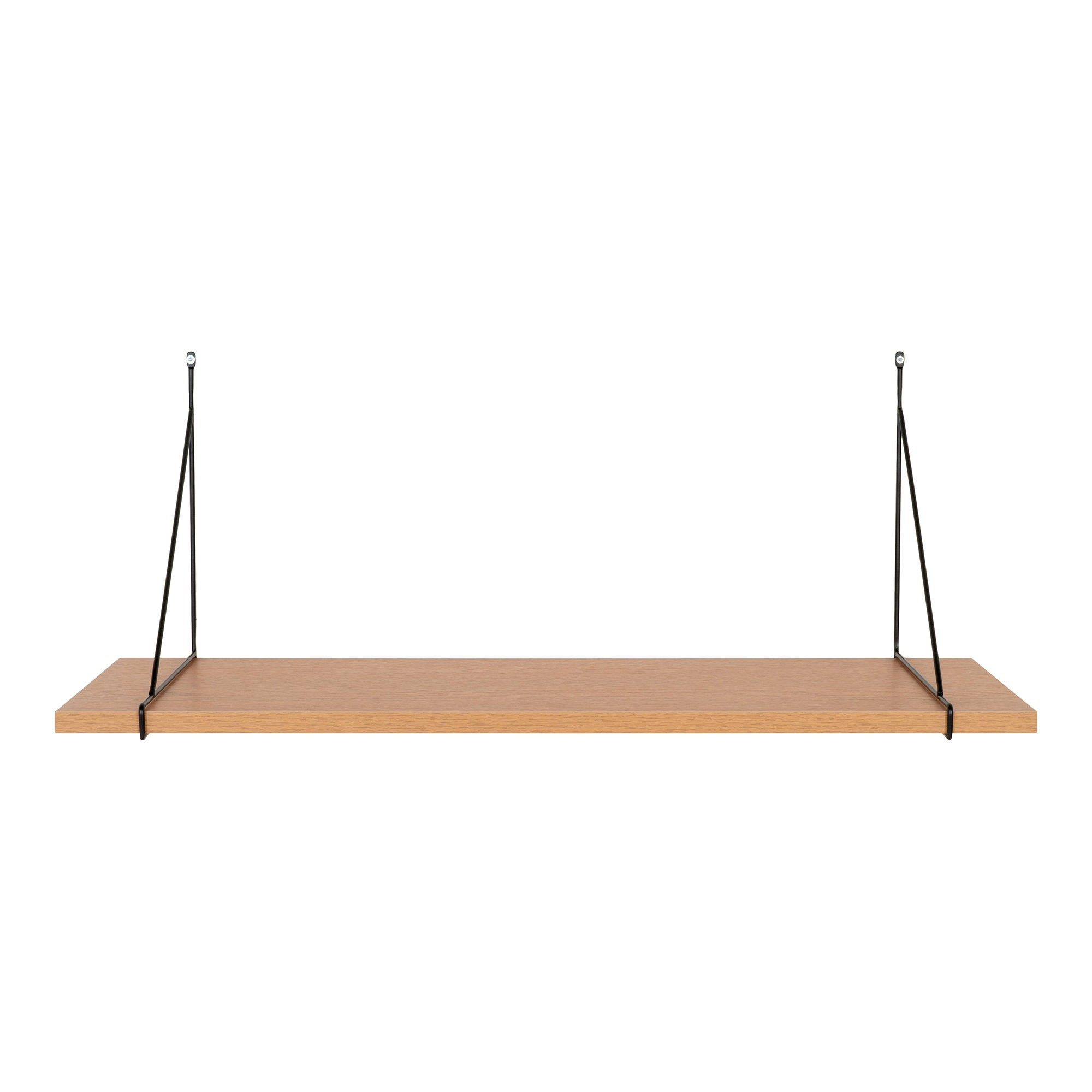 Chiba Wandplank - Essenfineer, zwart stalen frame 80x29 cm