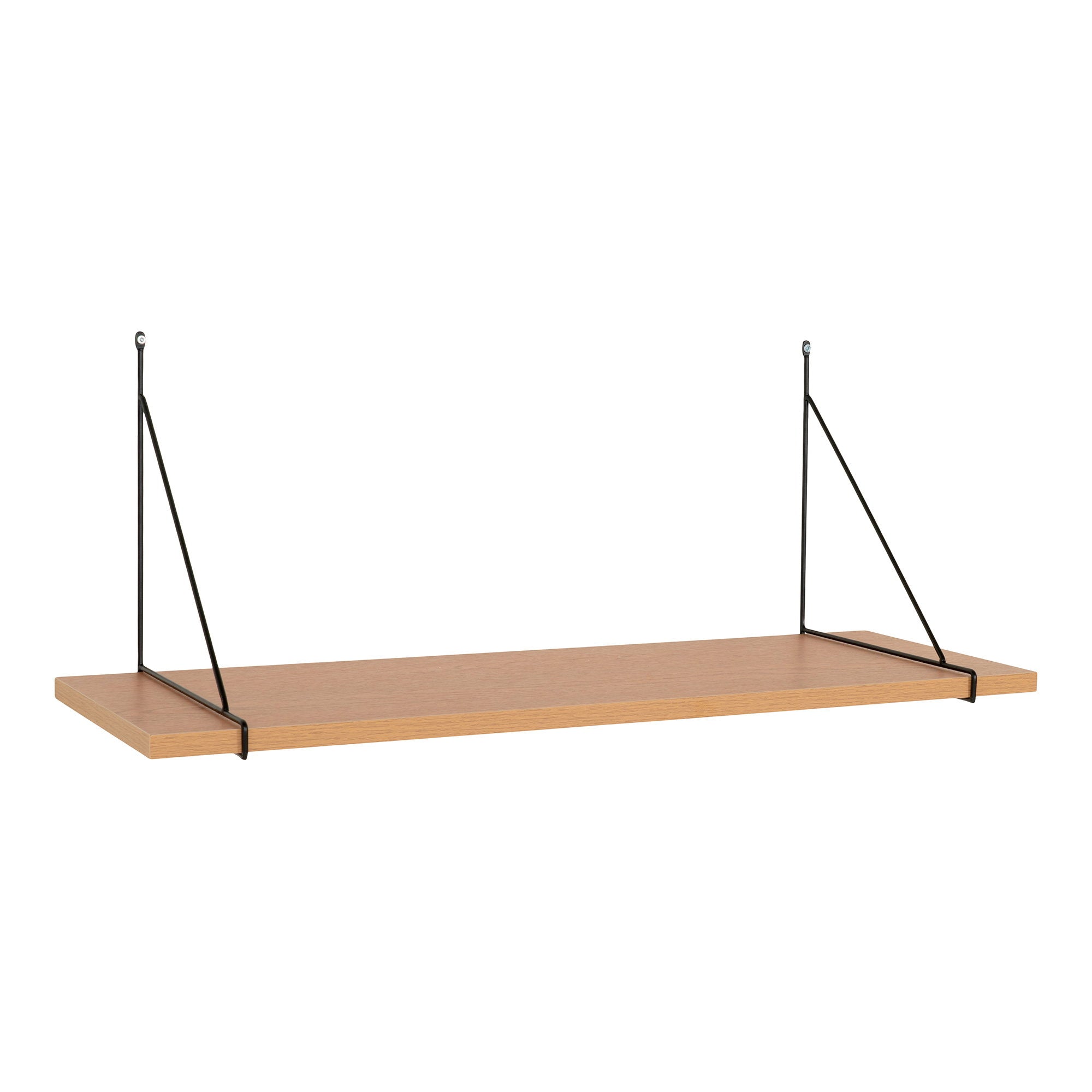 Chiba Wandplank - Essenfineer, zwart stalen frame 80x29 cm