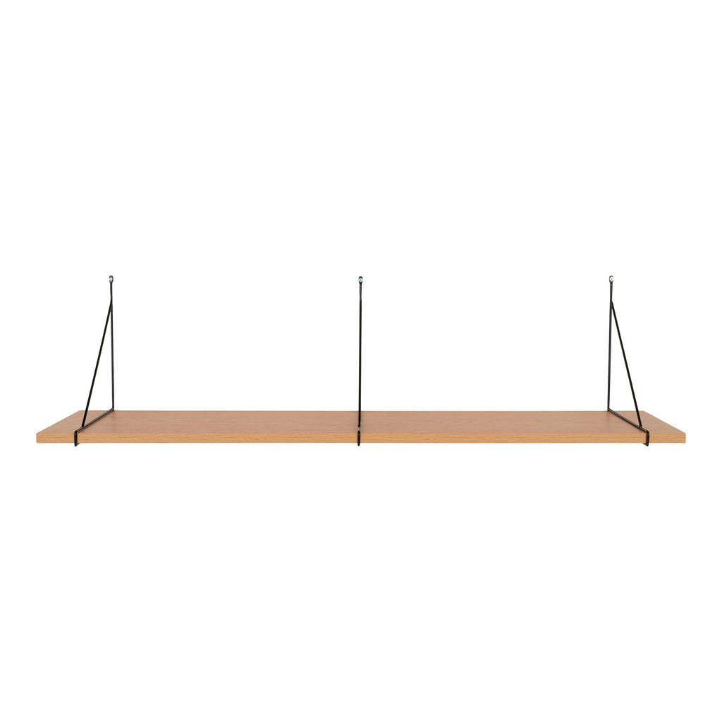 Chiba Wandplank - Essenfineer, zwart stalen frame 120x29 cm