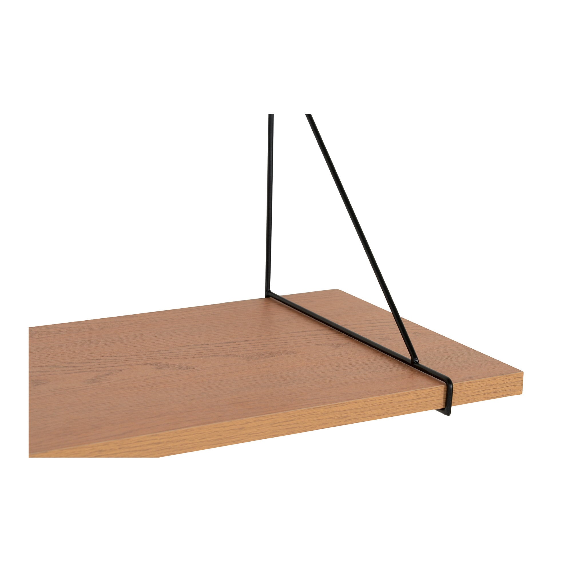 Chiba Wandplank - Essenfineer, zwart stalen frame 120x29 cm