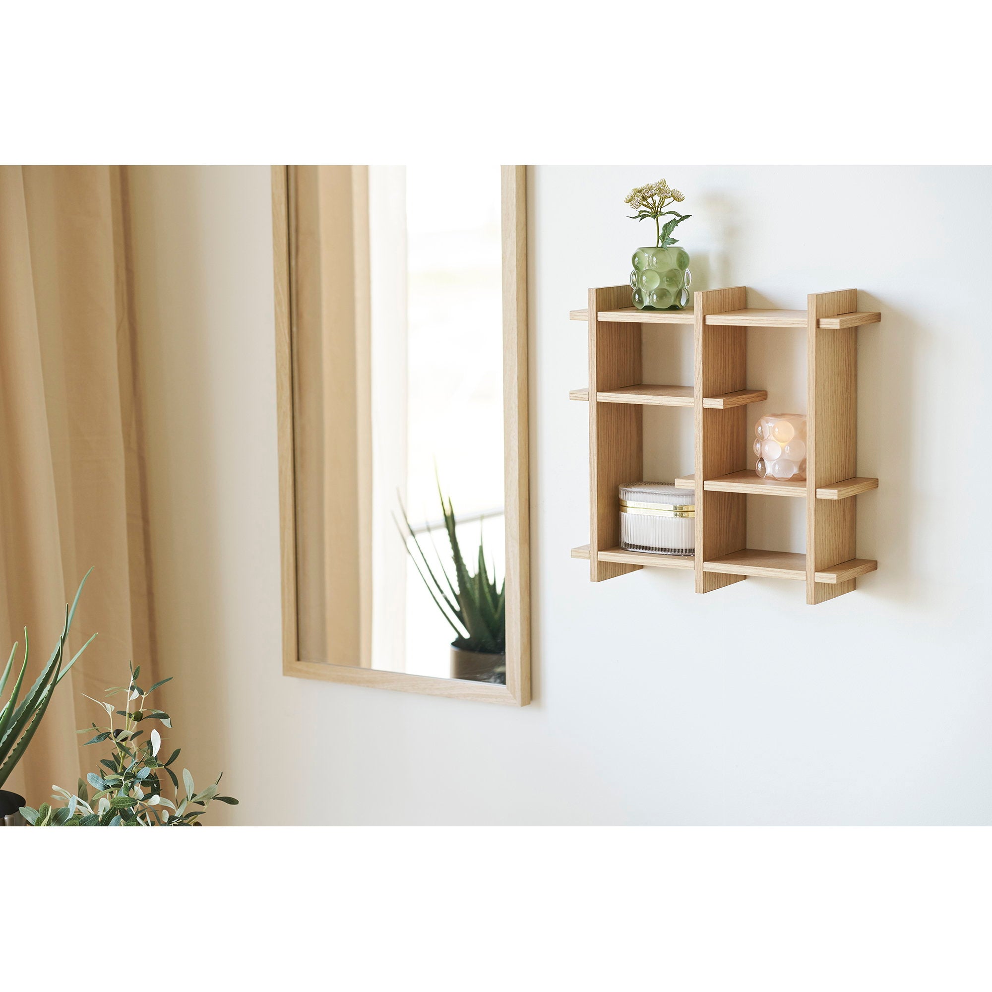 Olsberg Wandplank - Eikenfineer, naturel 40x12x40 cm