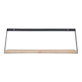 Basel Wandplank - Staal/grenenhout 55x14x18 cm