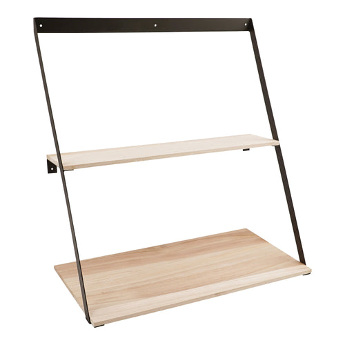 Bern Wandplank - Staal/grenenhout 50x21x52 cm - Noël Home
