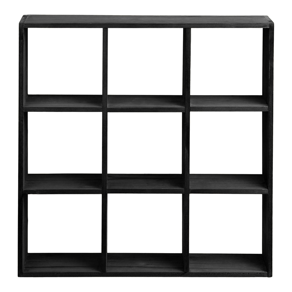 Moss Wandplank - Wandplank, grenenhout, zwart 46x10x46 cm
