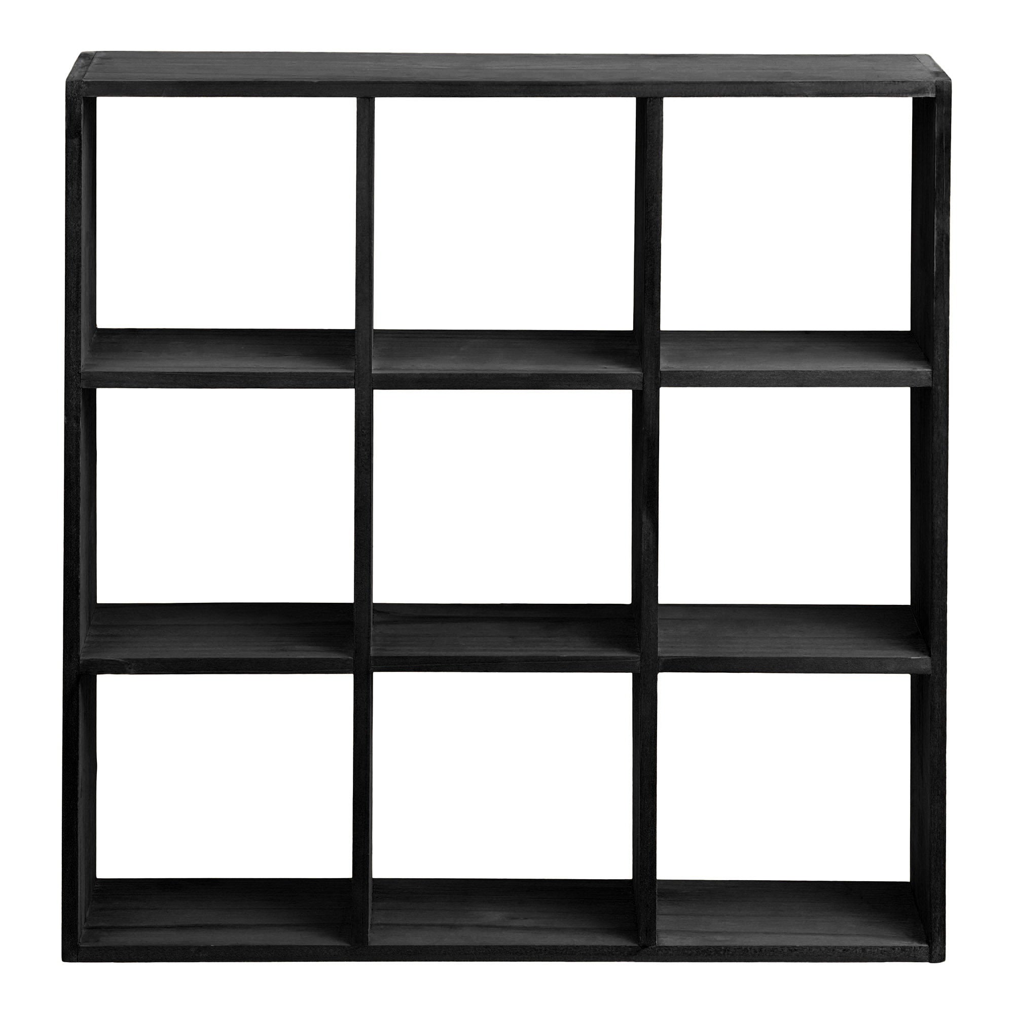Moss Wandplank - Wandplank, grenenhout, zwart 46x10x46 cm