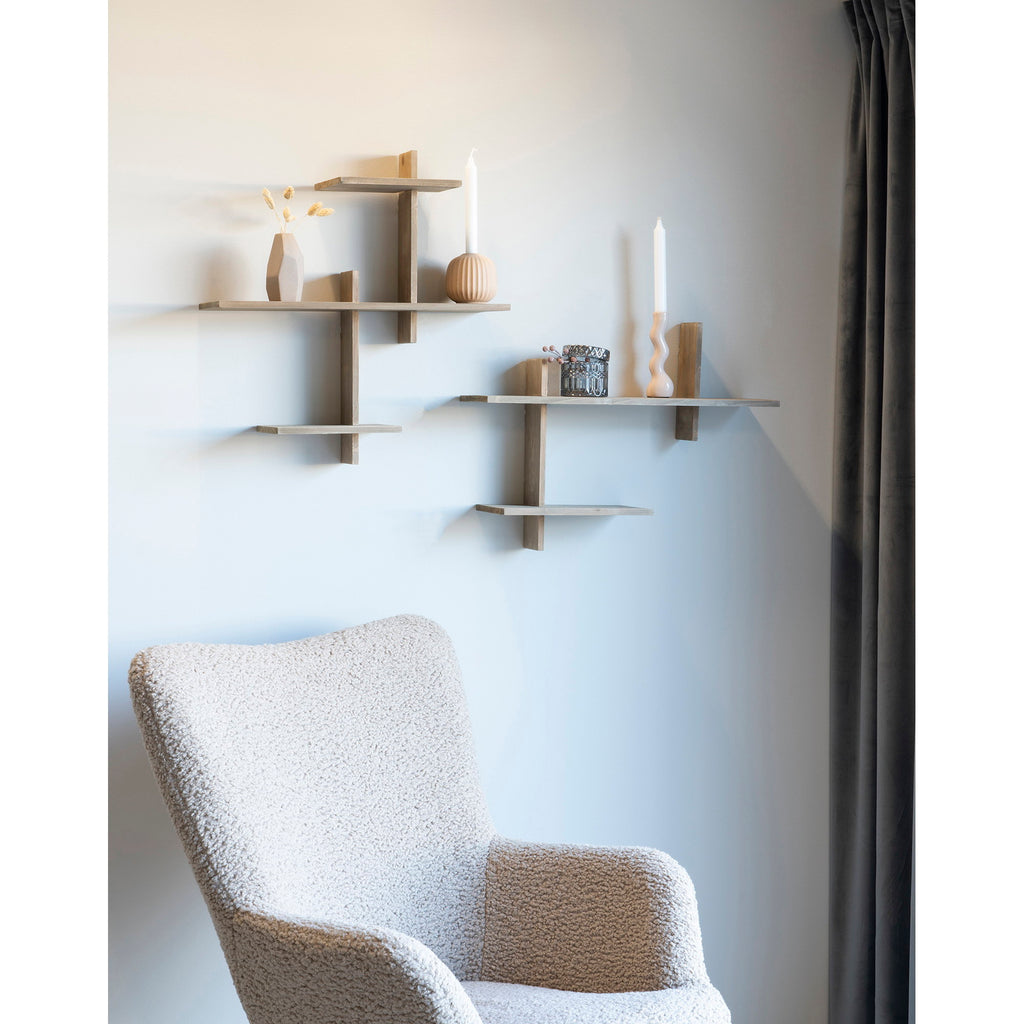 Ovada Wandplank - Grenenhout 60x15x44 cm