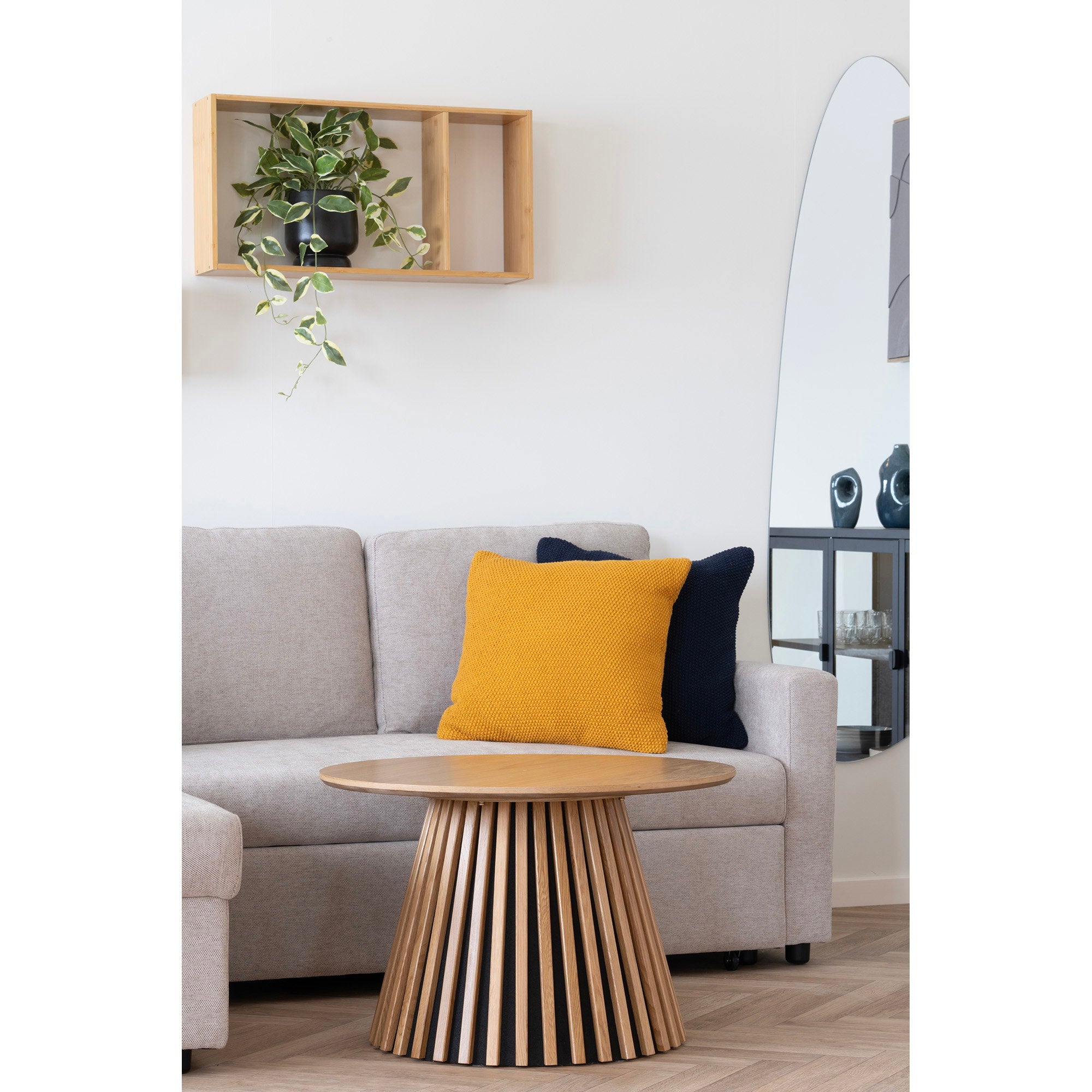 Ember Wandplank - Bamboe, naturel 70x15x35,5 cm