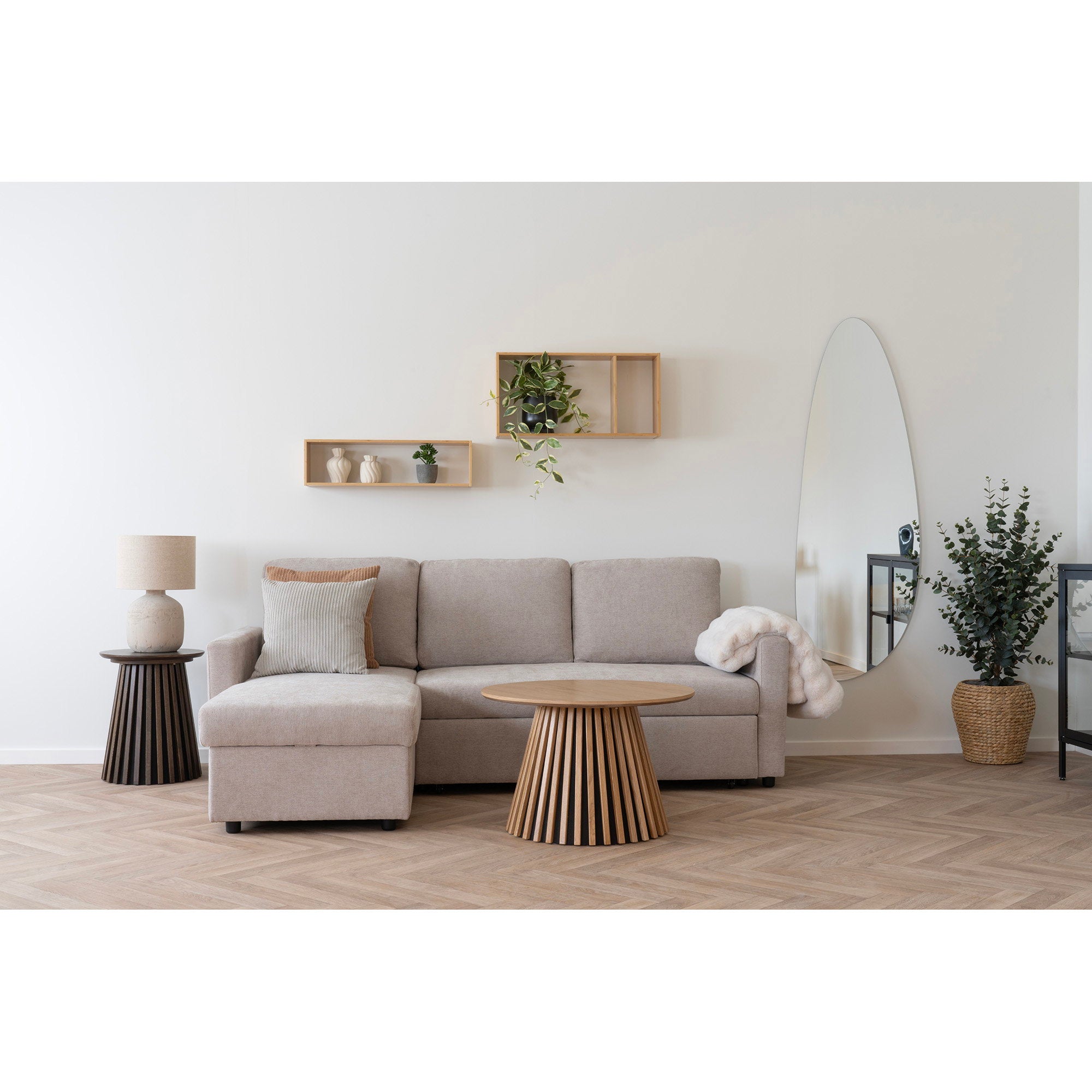 Ember Wandplank - Bamboe, naturel 70x15x35,5 cm
