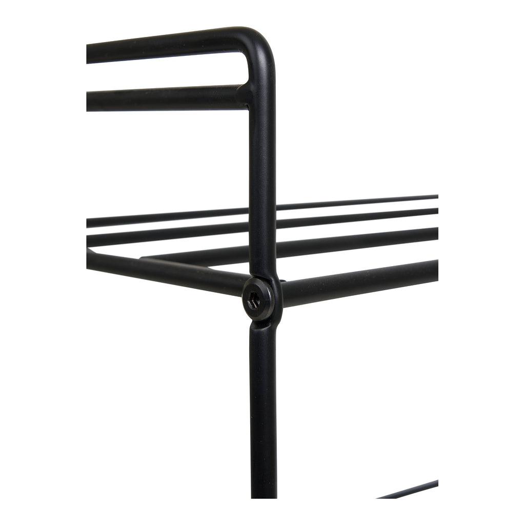 Swansea Schoenenrek - Schoenenrek, staal, 3 planken, zwart 49,5x25x60 cm
