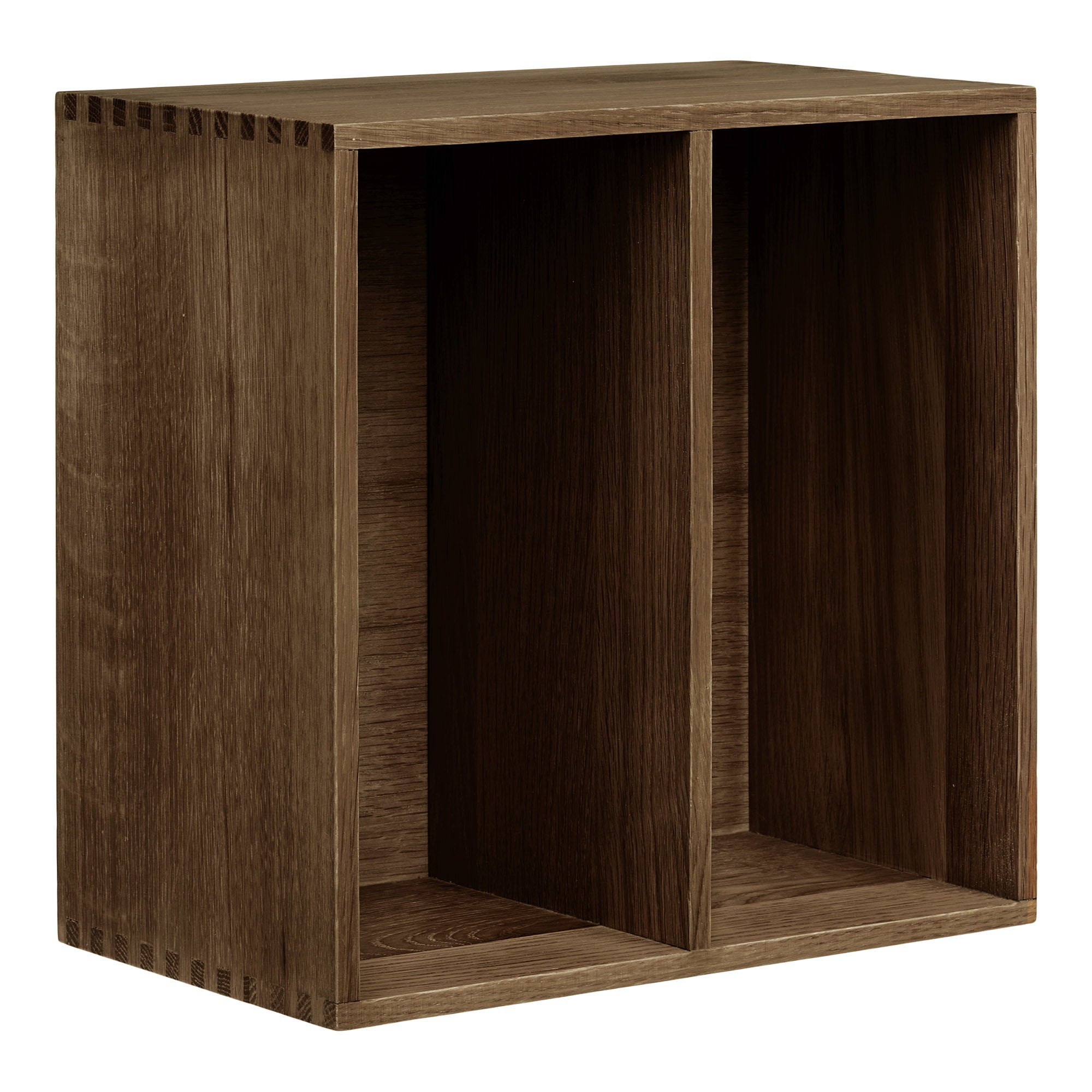 Townsville Wandplank met vakken - Wandplank met vakken, eikenhout, donkerbruin, 30x18x30 cm
