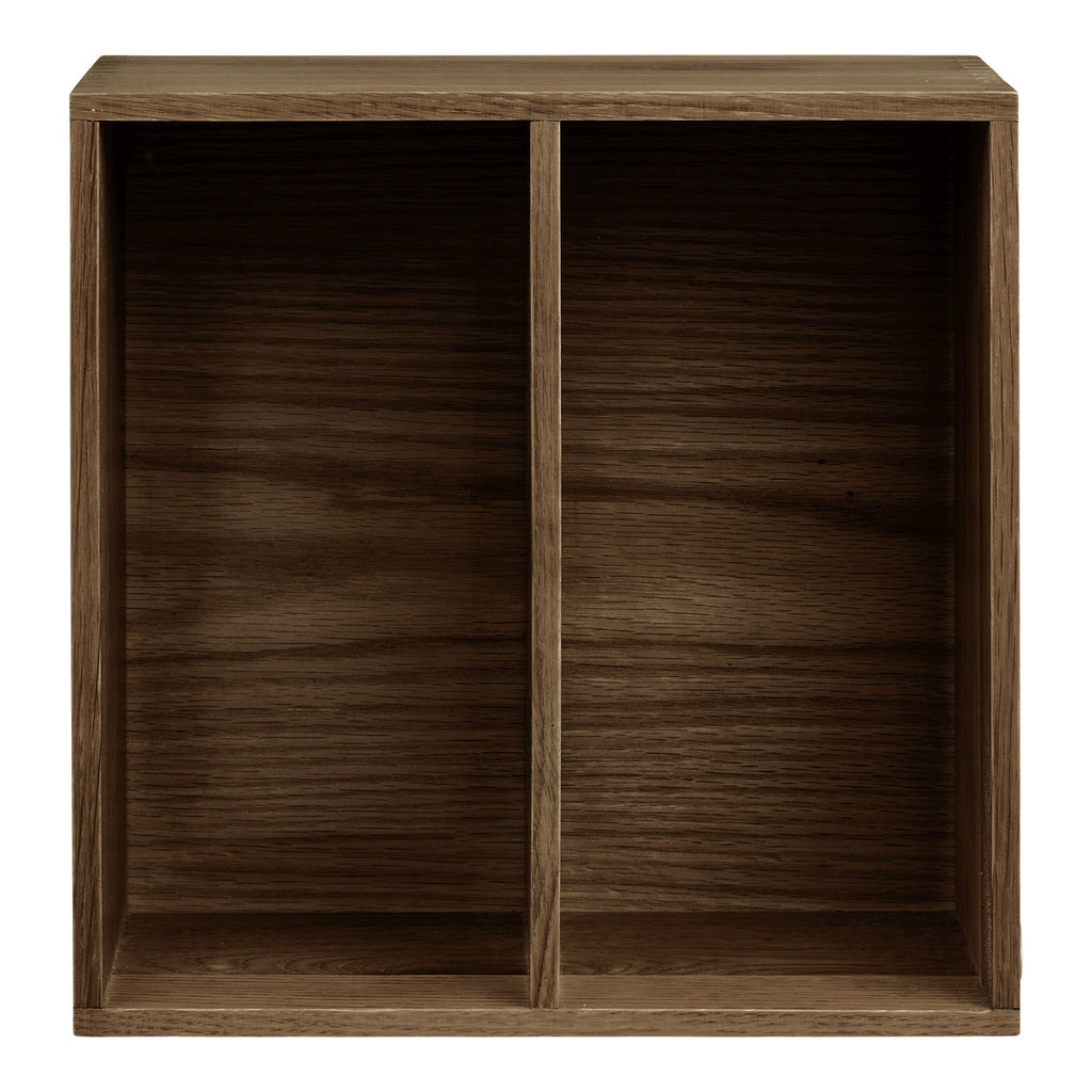 Townsville Wandplank met vakken - Wandplank met vakken, eikenhout, donkerbruin, 30x18x30 cm