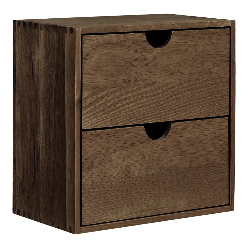 Townsville Wandplank met lades - Wandplank met lades, eikenhout, donkerbruin, 18x30x30 cm
