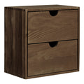 Townsville Wandplank met lades - Wandplank met lades, eikenhout, donkerbruin, 18x30x30 cm