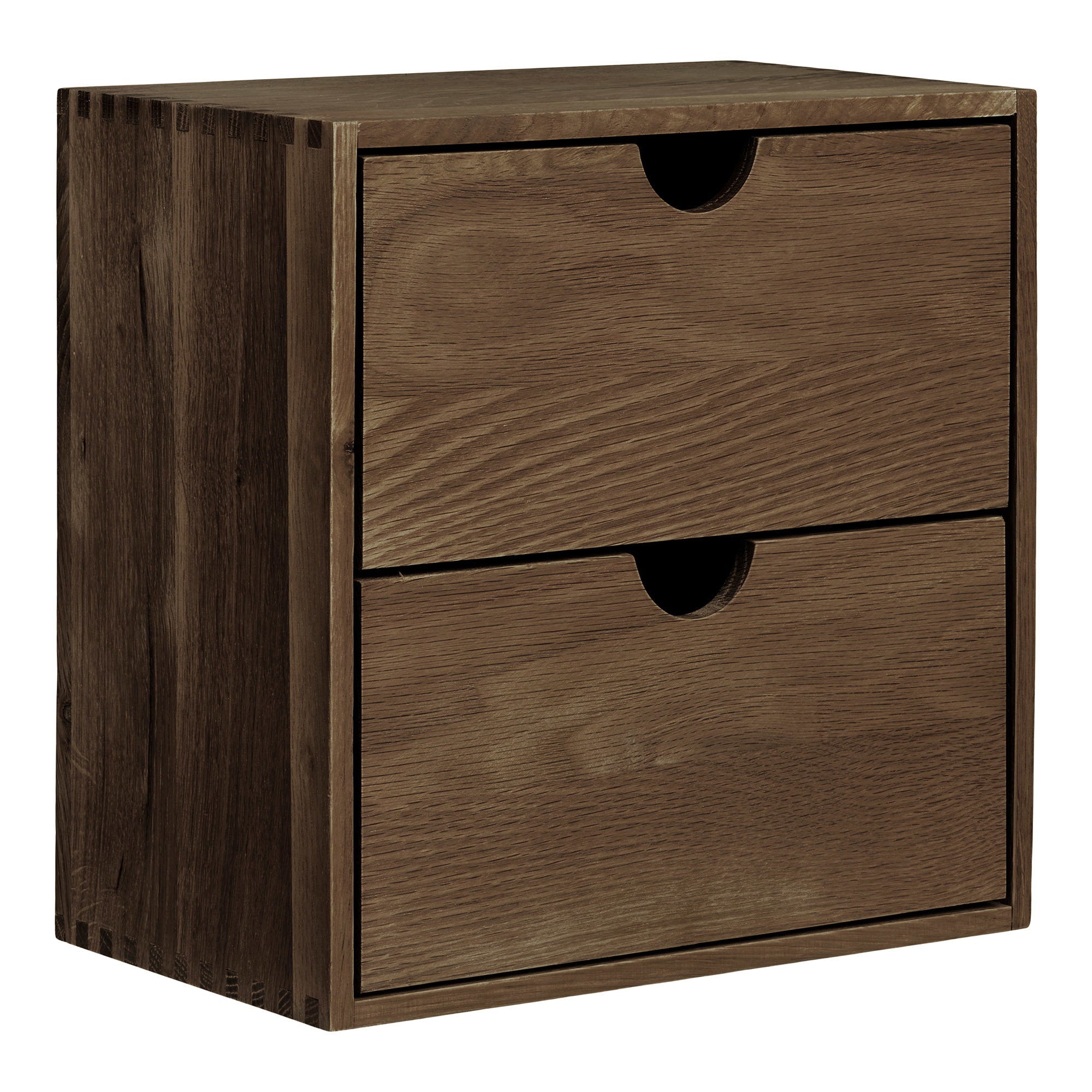 Townsville Wandplank met lades - Wandplank met lades, eikenhout, donkerbruin, 18x30x30 cm