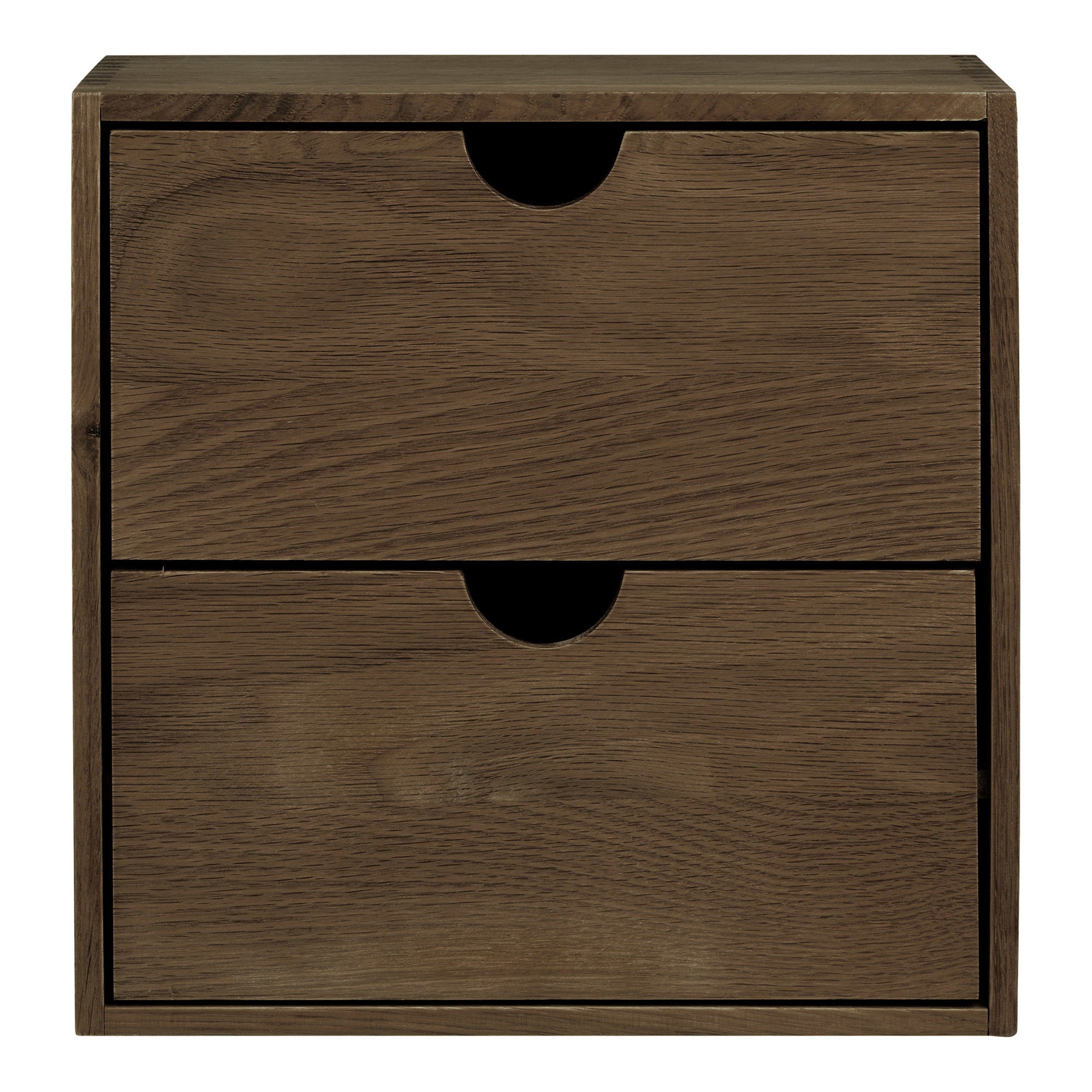 Townsville Wandplank met lades - Wandplank met lades, eikenhout, donkerbruin, 18x30x30 cm