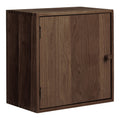 Townsville Wandplank met deur - Wandplank met deur, eikenhout, donkerbruin, 30x18x30 cm