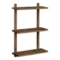 Townsville Wandplank - Wandplank, eikenhout, donkerbruin, 50x20x75 cm