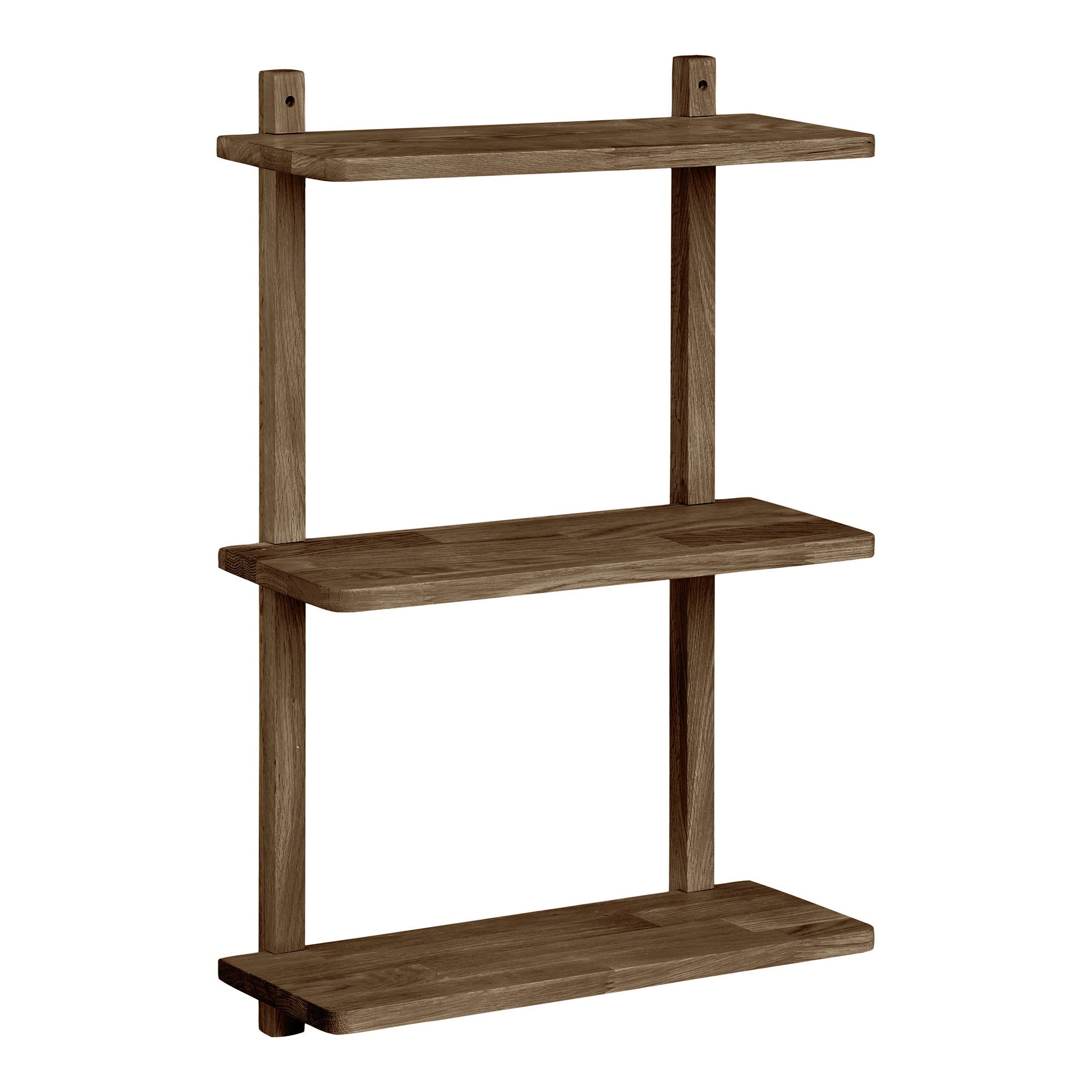 Townsville Wandplank - Wandplank, eikenhout, donkerbruin, 50x20x75 cm