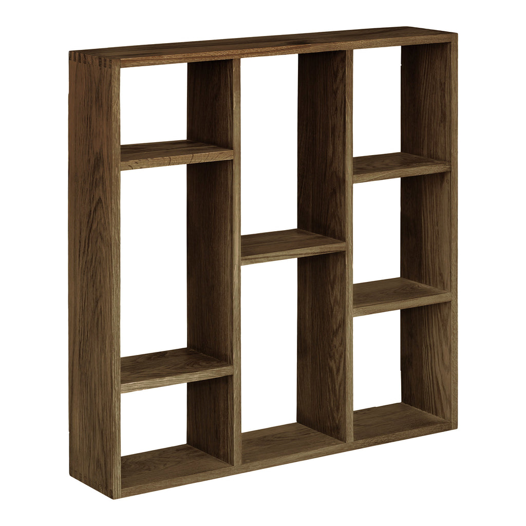 Townsville Wandplank - Wandplank, eikenhout, donkerbruin 70x15x70 cm