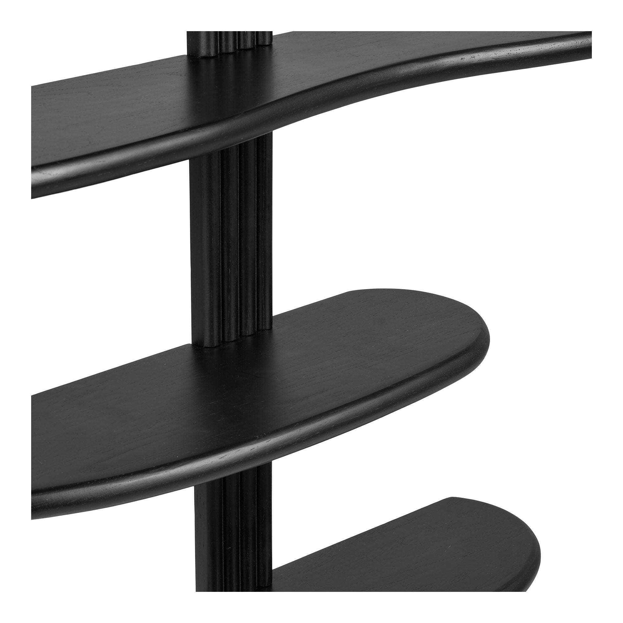 Aliano Wandplank - Wandplank, eikenhout, zwart, 80x17,5x88 cm