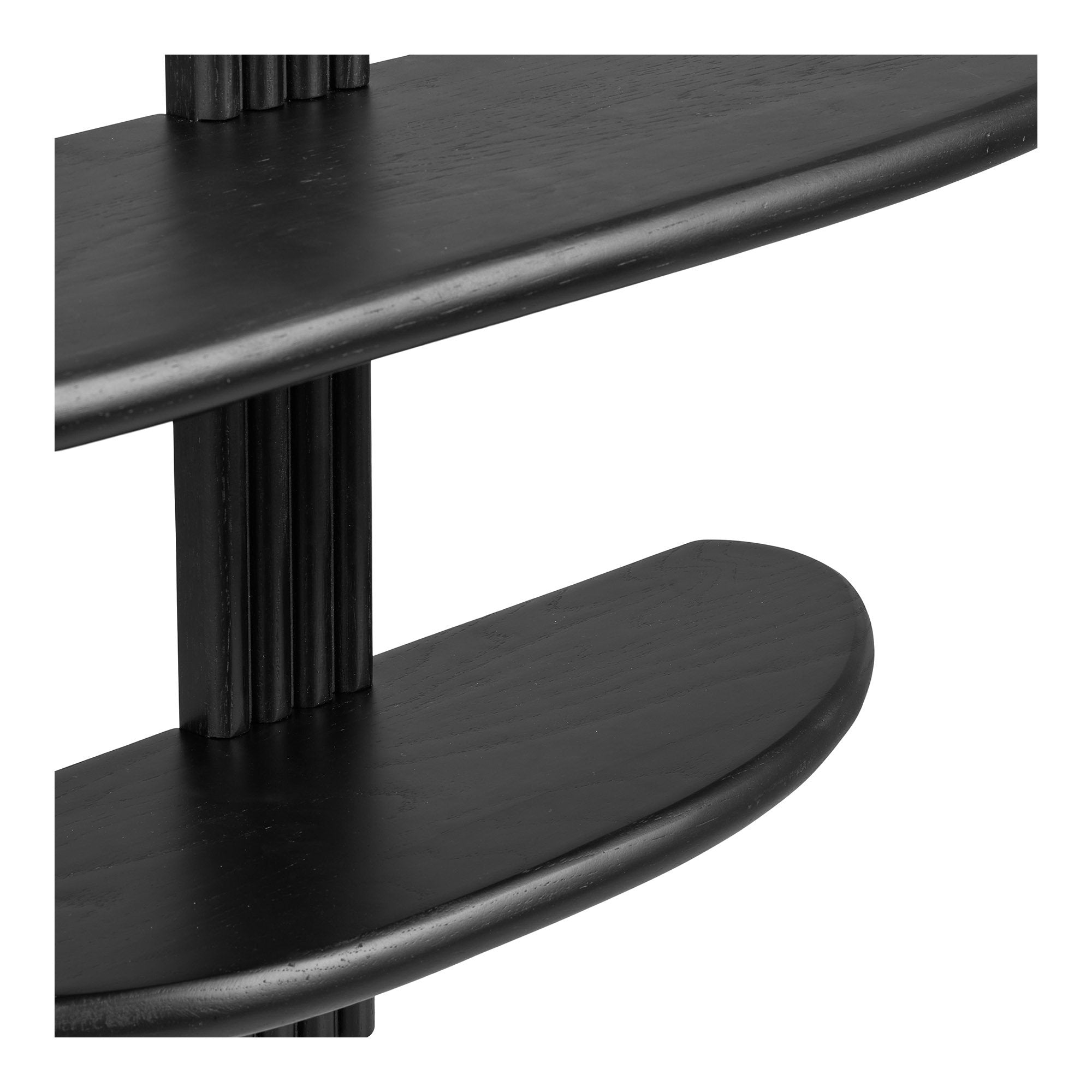 Aliano Wandplank - Wandplank, eikenhout, zwart, 65x17,5x42,5 cm