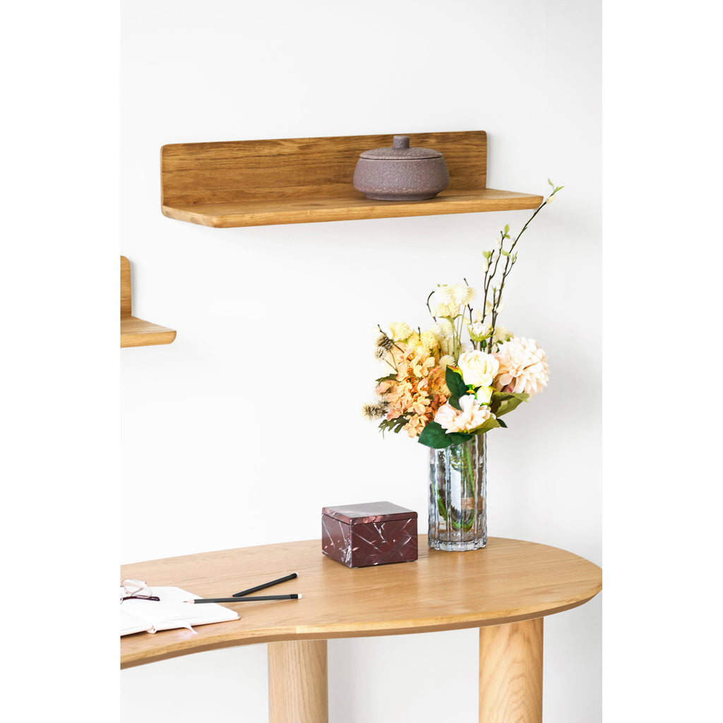 Salina Wandplank - Wandplank, eikenhout, 60x22x12 cm