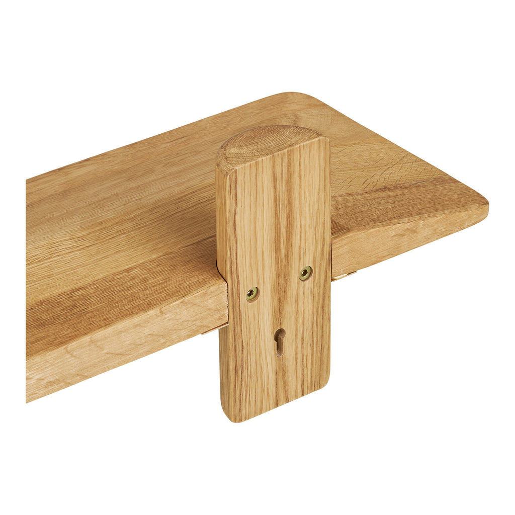 Calcata Wandplank - Wandplank, eikenhout, 110x22x18,5 cm