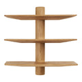 Calcata Wandplank - Wandplank, 3 planken, eikenhout, 55x22x55,5 cm