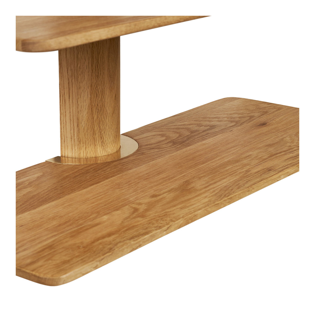 Calcata Wandplank - Wandplank, 3 planken, eikenhout, 55x22x55,5 cm