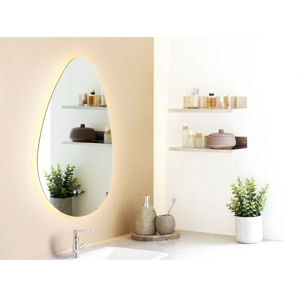 Nagoya Wandplank - Wandplank, roestvrij staal 15x40x8 cm
