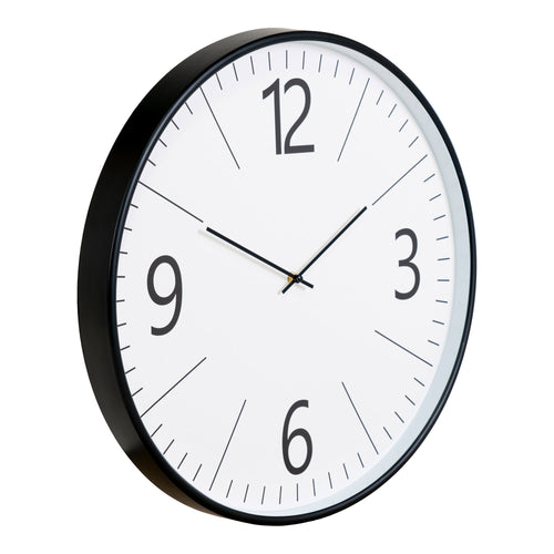 Biel Wandklok - Zwart/wit, stil uurwerk Ø51 cm