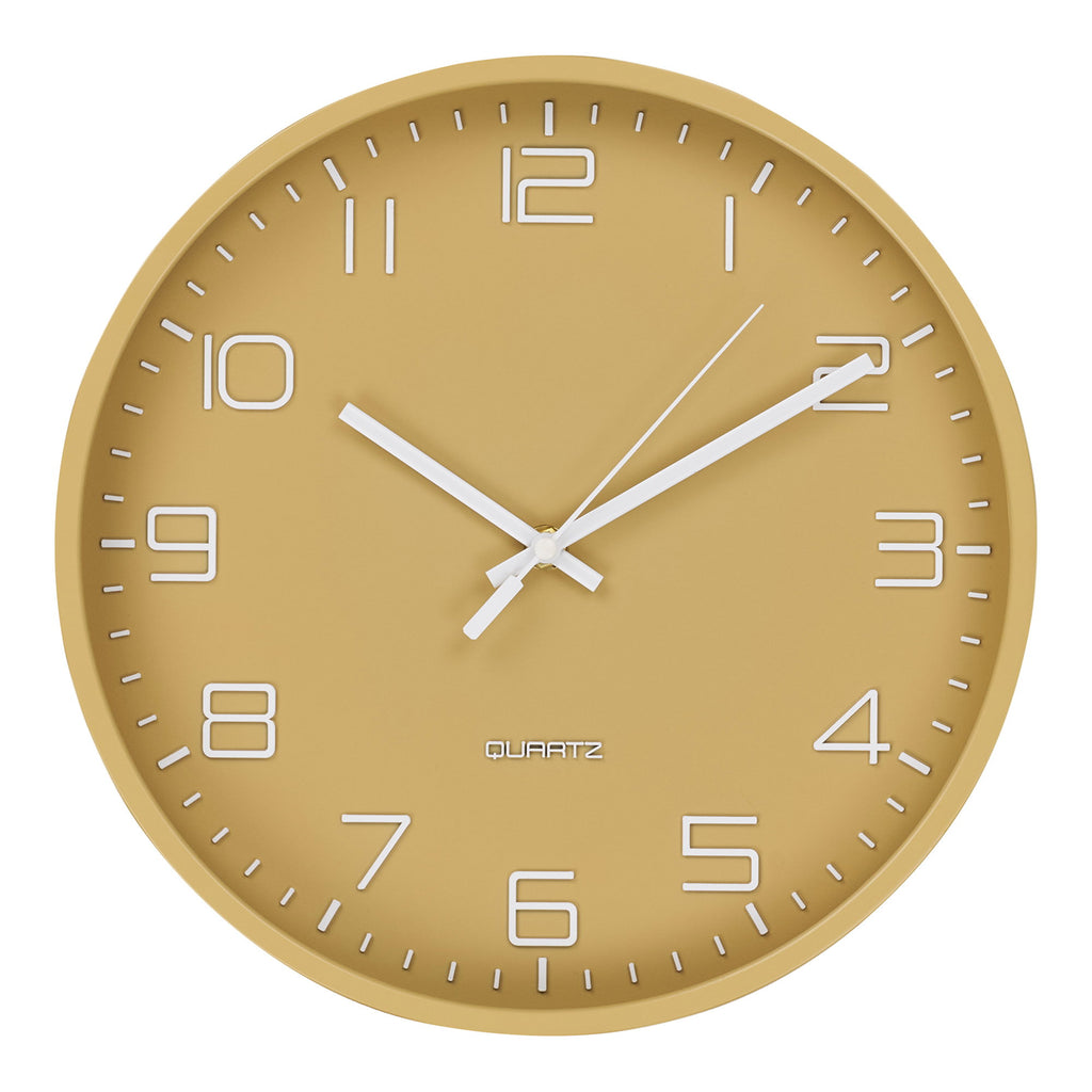 Rosolini Wandklok - Okergeel, stil uurwerk Ø30 cm