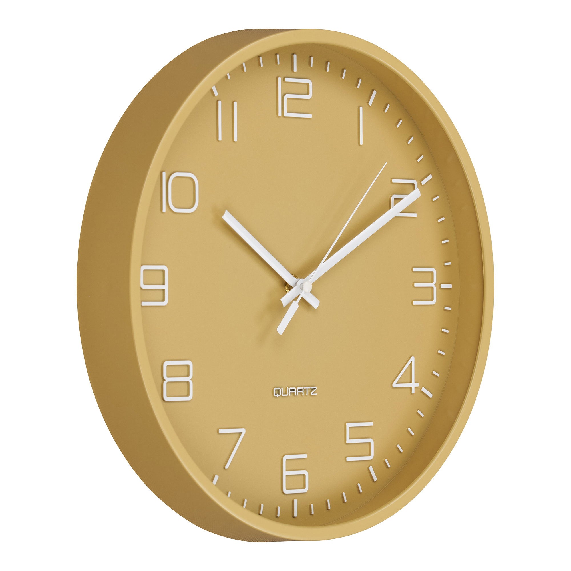 Rosolini Wandklok - Okergeel, stil uurwerk Ø30 cm