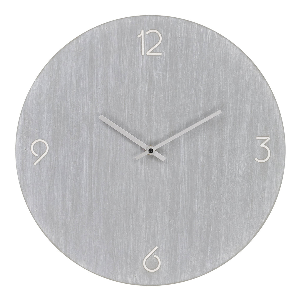 Ravenna Wandklok - MDF, lichtgrijs, stil uurwerk Ø40 cm