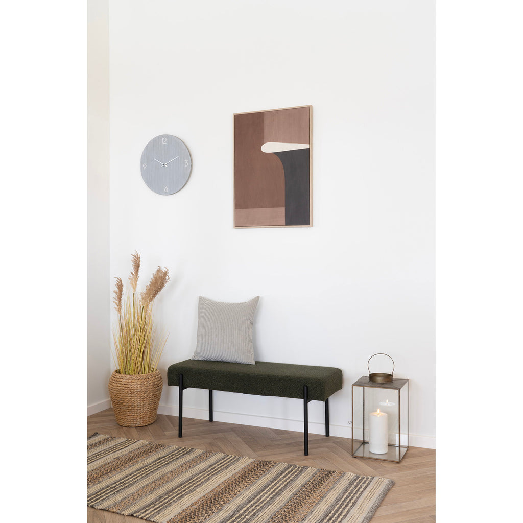 Ravenna Wandklok - MDF, lichtgrijs, stil uurwerk Ø40 cm