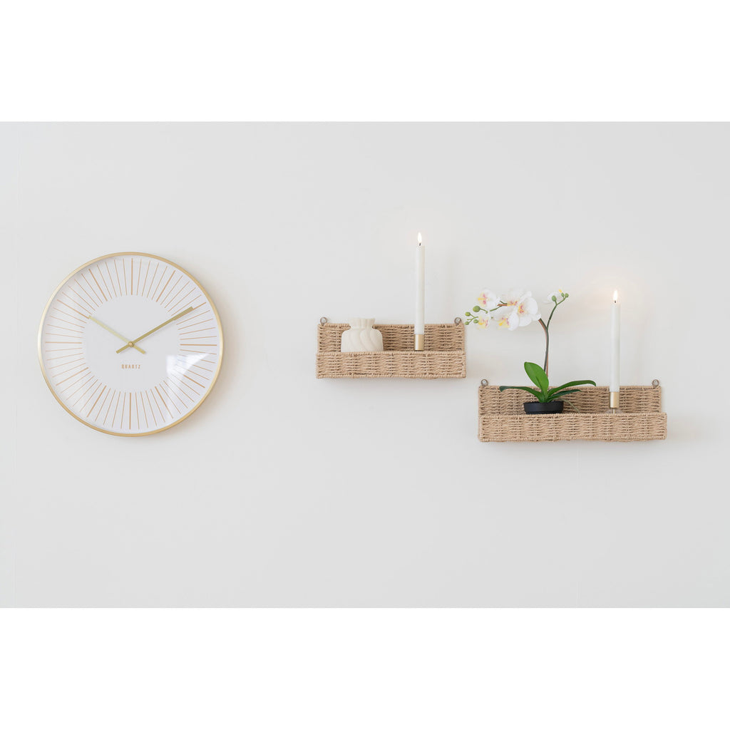 Takamaka Wandklok - Aluminium, goudkleurig, stil uurwerk Ø40 cm