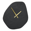Vienna Wandklok - Organische vorm, cement, zwart, stil uurwerk 38x45 cm