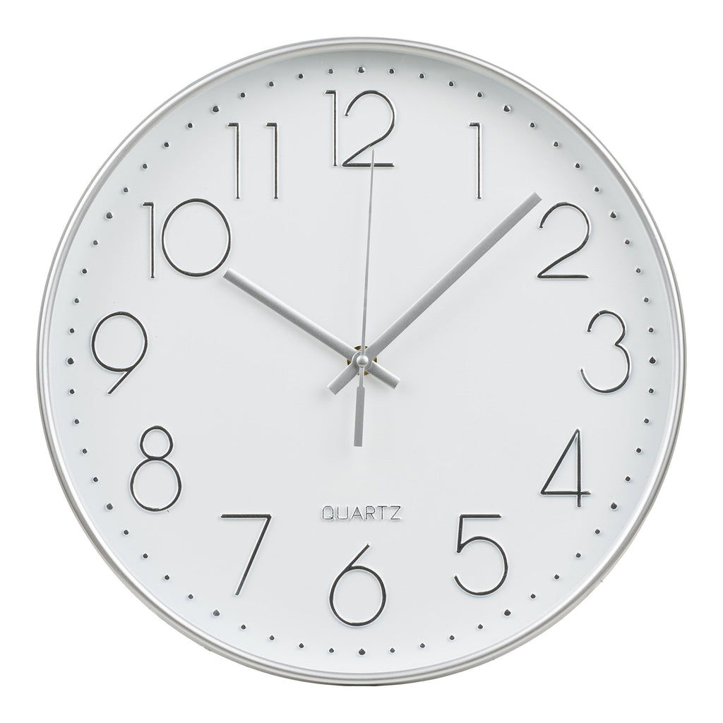 Lalibela Wandklok - Zilver, stil uurwerk Ø30 cm
