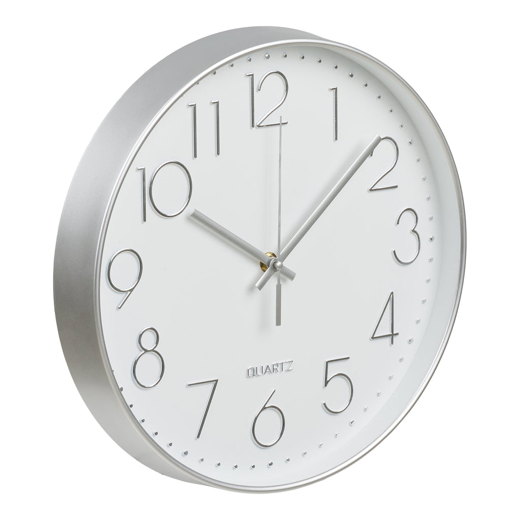 Lalibela Wandklok - Zilver, stil uurwerk Ø30 cm