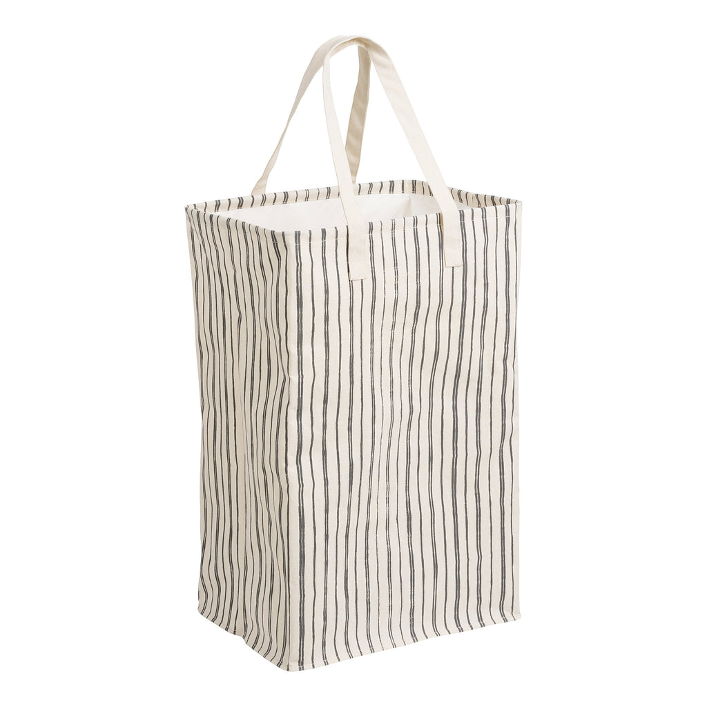 Argos Wasmand - Wasmand, textiel, beige/zwart, 38x28x58 cm