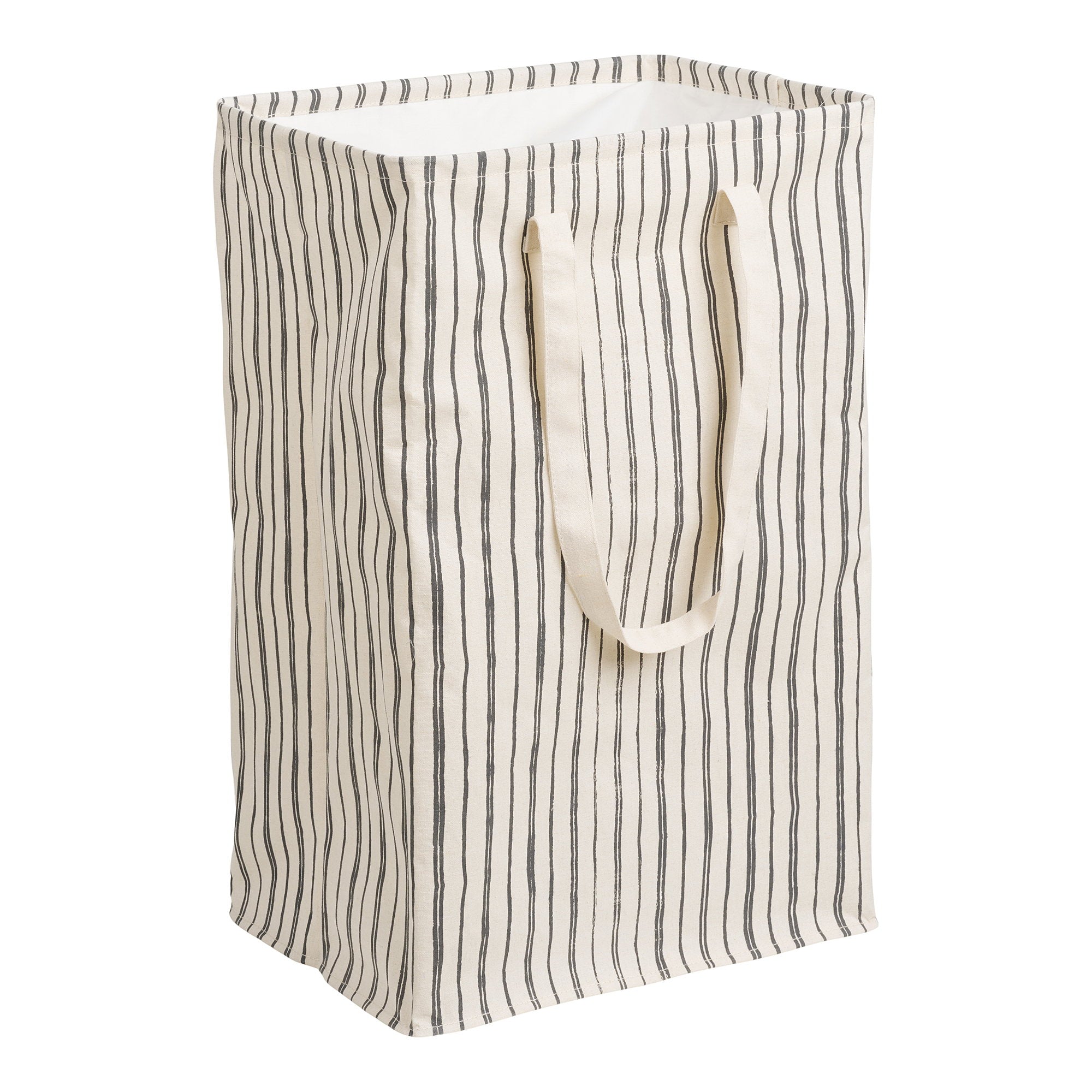 Argos Wasmand - Wasmand, textiel, beige/zwart, 38x28x58 cm