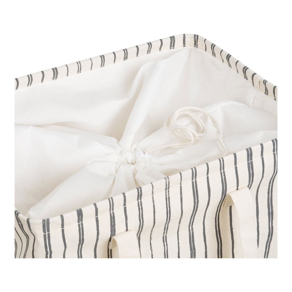 Argos Wasmand - Wasmand, textiel, beige/zwart, 38x28x58 cm