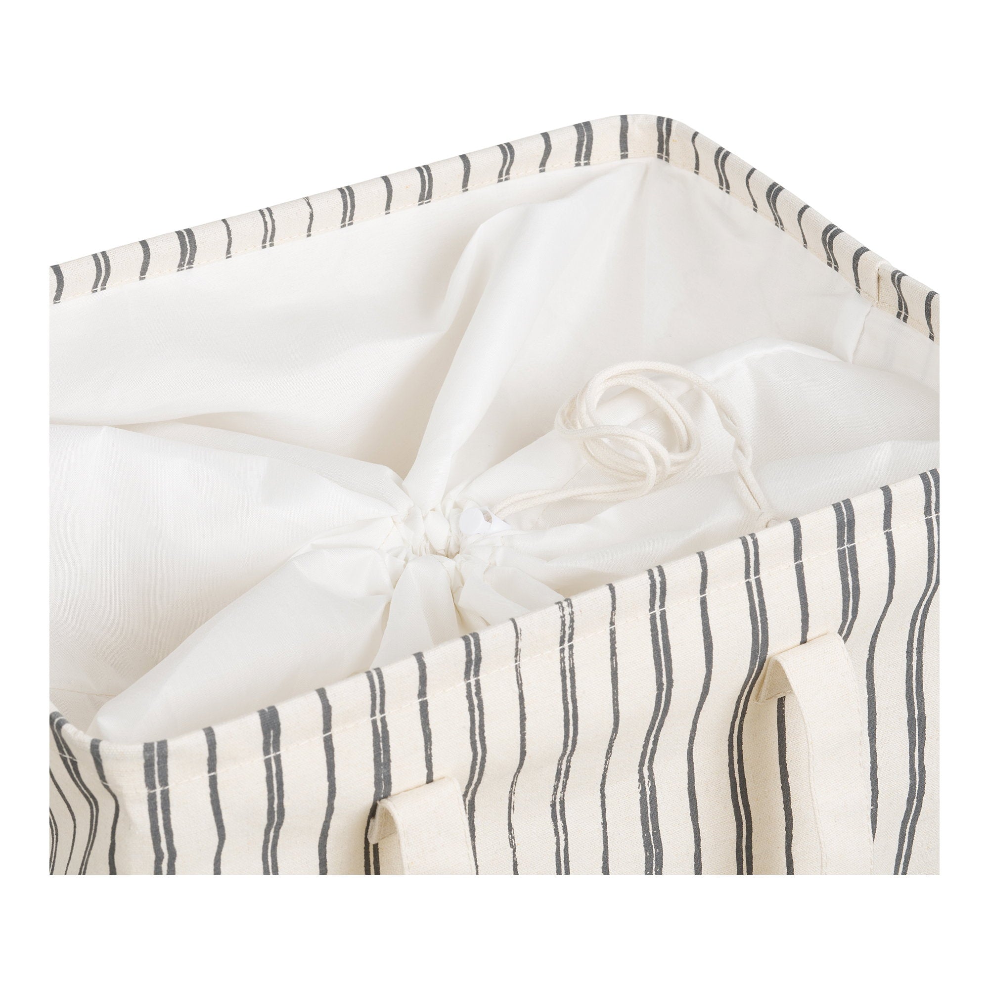 Argos Wasmand - Wasmand, textiel, beige/zwart, 38x28x58 cm