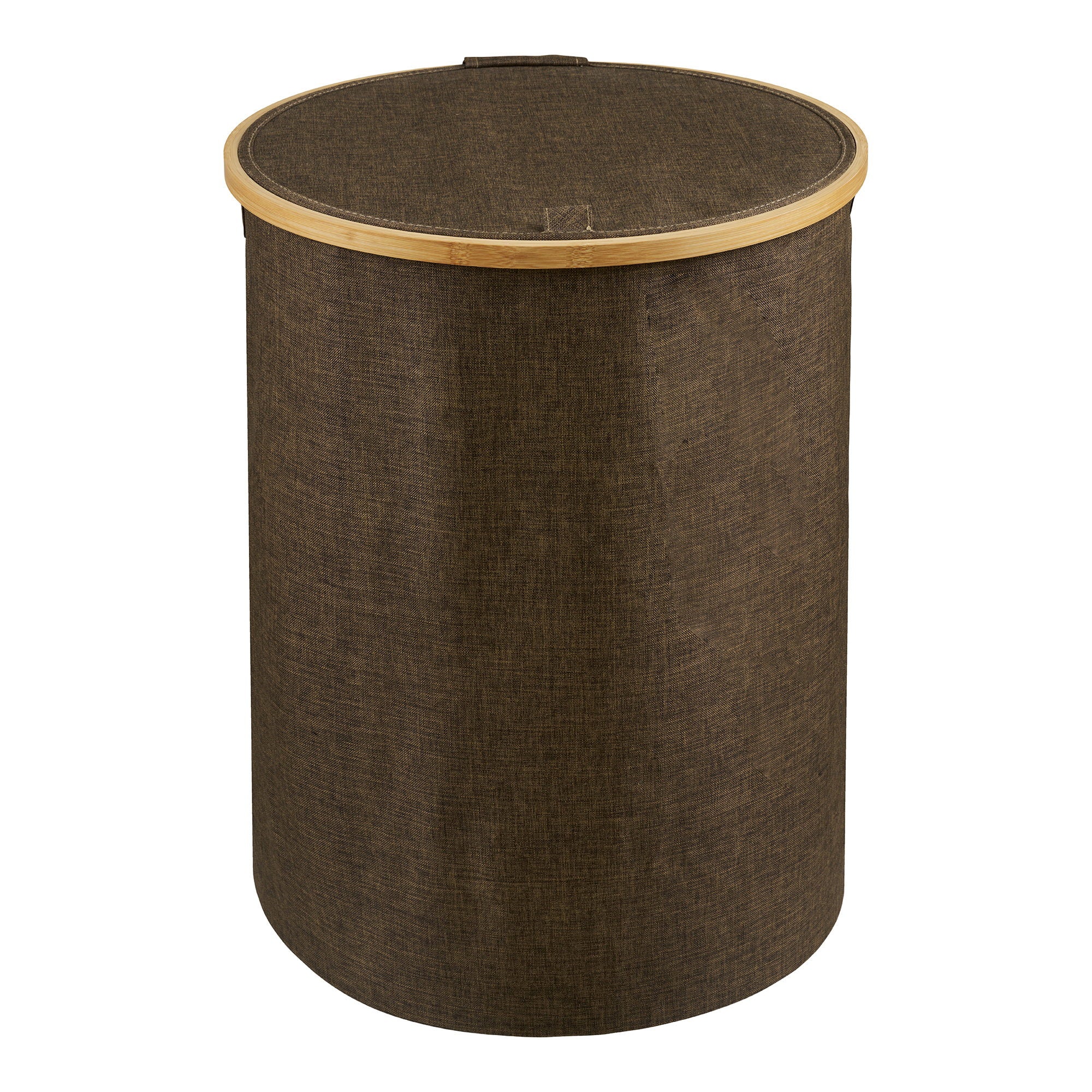 Noto Wasmand - Ronde wasmand, bamboe/textiel, bruin, ø45x60 cm