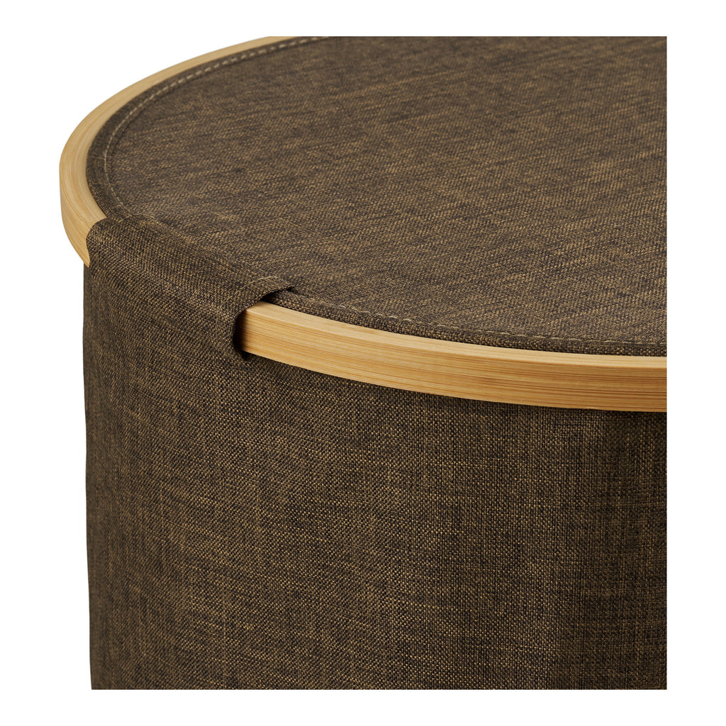 Noto Wasmand - Ronde wasmand, bamboe/textiel, bruin, ø45x60 cm