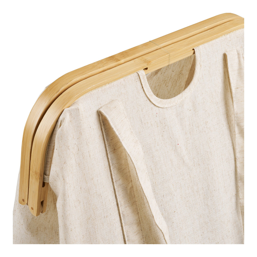 Noto Wasmand - Wasmand, bamboe/textiel, off-white/bruin, 40x30x45 cm