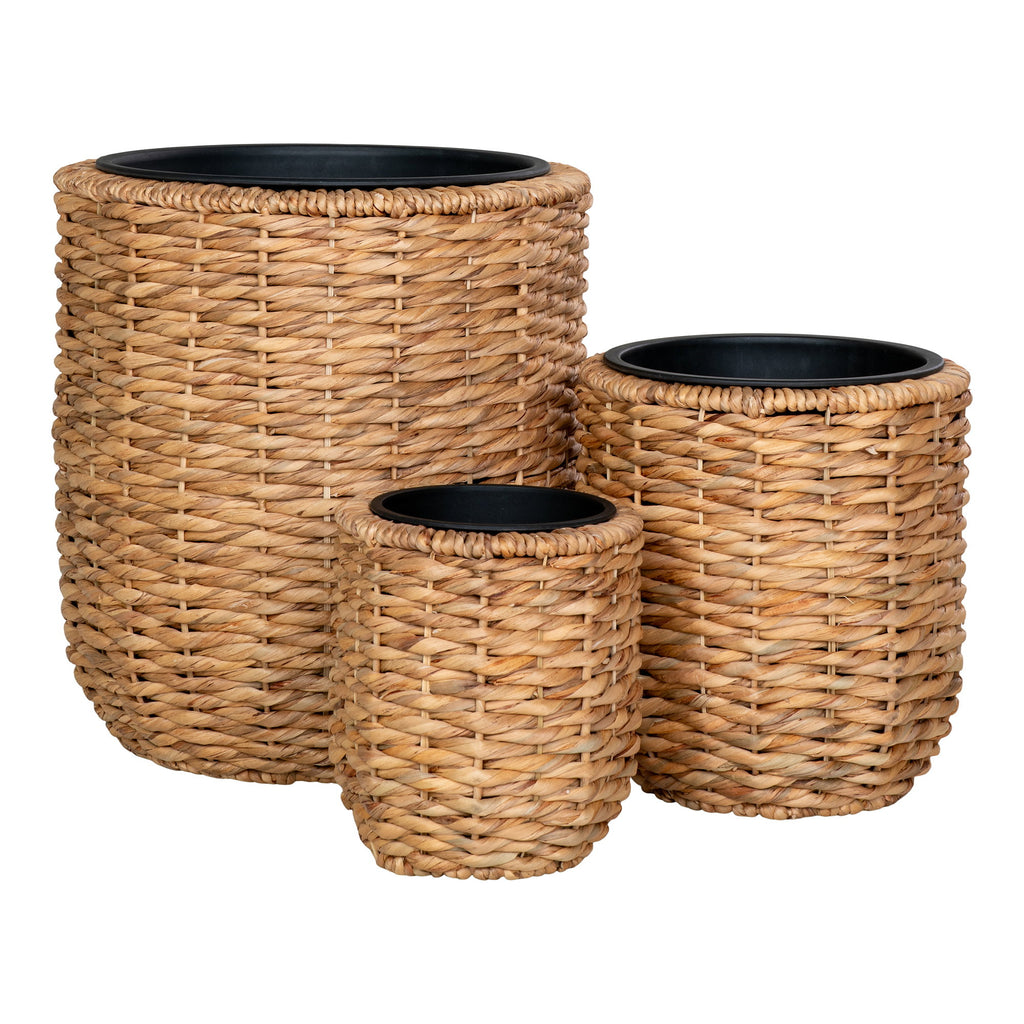 Hanoi Bloempot - Bloempot, waterhyacint, naturel (set van 3)