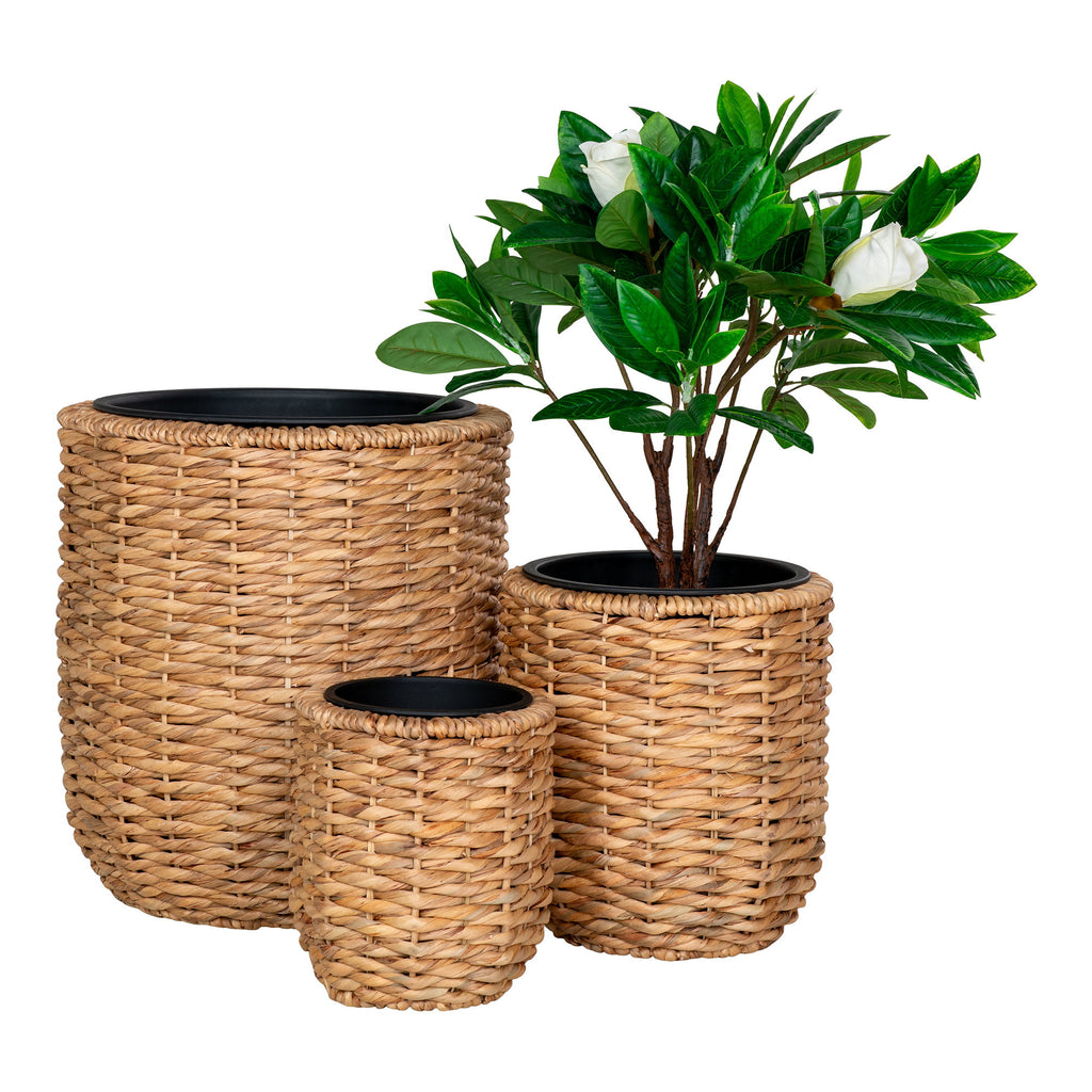 Hanoi Bloempot - Bloempot, waterhyacint, naturel (set van 3)